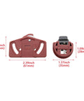 Four Pair Wardrobe Sliding Door Roller Kit With Pulleys And Circuit Board Hardware Brown, shown with dimensions for scale.