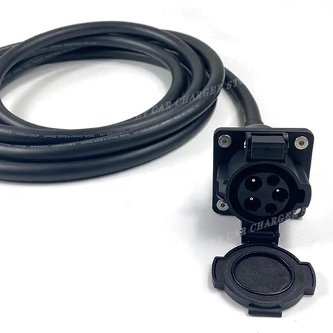 Badass 32A GBT To J1772 EVSE Adapter For Smooth Electric Vehicle Charging Plug And Play Gear With Solid IP44 Build and durable black cable.