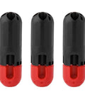 Three Pack Hex Key Extension Rods with Auxiliary Handle Grips for Allen Wrenches, Finger Saver T-Handle Adapters in red ABS plastic