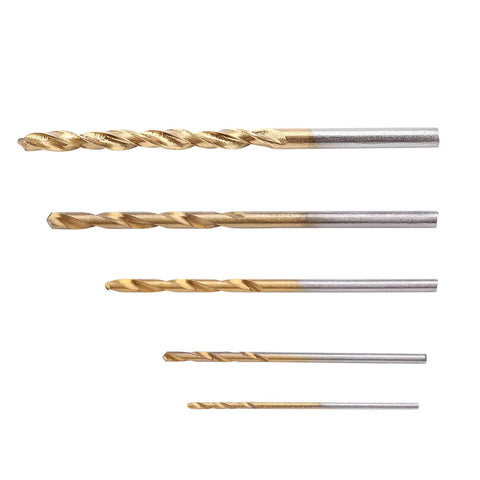 50 Piece High Speed Steel Twist Drill Bit Set With Straight Shank For Metal Wood Plastic DIY Drilling Projects, Durable HSS Bits With Emery Coating