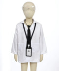 Kids Doctor Scientist Lab Costume Set With Thick White Coat And Matching Accessories, Unisex Role Play Outfit, Size 5 to 6