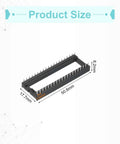 12 Pack DIP IC Socket Adapter Kit 40 Pin 15.24mm Row Pitch 2.54mm 0.1 Inch Pitch Breadboard Friendly with dimensions shown