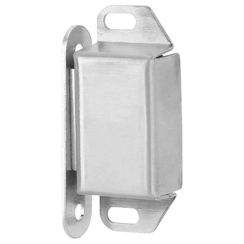 Magnetic Door Catch Stainless Steel 5 Pack for Bathroom and Kitchen Cabinets, side angle showing strong magnetic closer