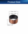 Heavy Hitter Sleeve Bearings, 15mm Bore 17mm OD 10mm Length, tough oilless bronze bushing with dimensions displayed.