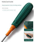 Cabin Air Filter Replacement Tool Kit With Magnetic Torx Bit Screwdriver rubberized handle close-up shown horizontally.
