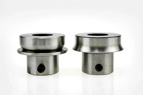 Bead Roller Round Over Die Set Cr12, 12 Piece Complete Kit for Sheet Metal Panels and Edges, durable steel dies close-up view.