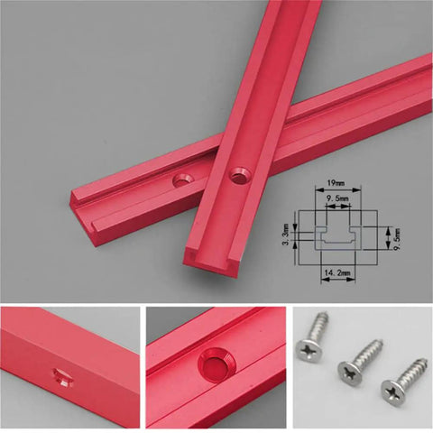 Pro Grade Aluminum T Track Miter Jig Fixture For Woodworking Routers Table Saws And Band Saws 300 To 600 Mm Adjustable T Slot Kit