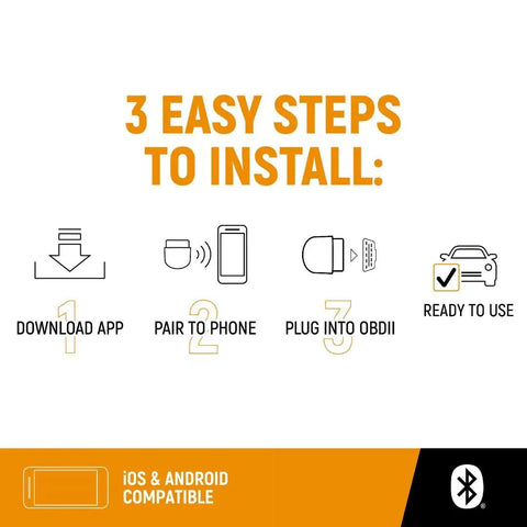 Steps to install Everyday Bluetooth OBDII Diagnostic Tool For Cars With Full System Scan Read Fault Codes And Definitions ECU Diagnostics