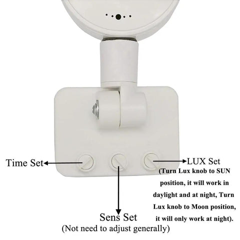 Motion Activated Light Socket With Adjustable Sensor Head And Auto On Off Control No Fuss For Indoor Use E26 E27 Compatible Light Adapter, rear view