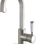 Paris Dope Single Handle Bathroom Faucet With Deck Plate And Drain Brushed Nickel Finish 1 Or 3 Hole Mount Drip Free Ceramic Disc