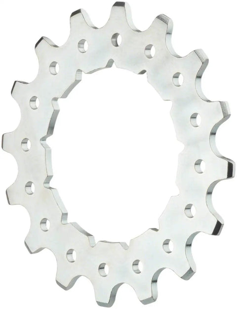 Beefy Plug In Bike Sprocket Size One Half Inch By One Eighth Inch Steel Silver 16 Teeth For Unisex Adults Durable Bicycle Drivetrain Part