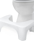 Moonlight 7 Inch Toilet Stool With Motion Activated Night Light For Standard Toilets, Elevates Comfort And Reduces Strain, Easy Nighttime Bathroom Access, White