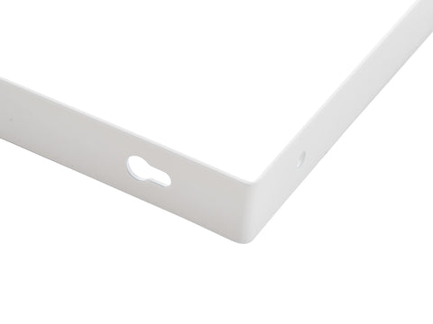 Close-up of Heavy Duty Shelf Bracket Set White 20 Pack Steel Construction With Mounting Hardware Included 12 And 1 Quarter Inch Projection