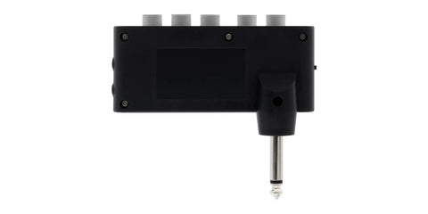 Side view of Portable USB Pocket Guitar Amp With Multi Effects Rechargeable Headphone Amp showcasing input jack and controls.