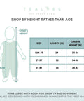 Size chart for Cozy Dreamsuit Toddler Sleep Sack With Feet For Safe Sleep And Easy Moves Walker Sleep Bag With Legs Bamboo Rayon
