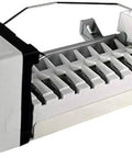 Oem Ice Maker Assembly W10884390 Compatible With Whirlpool Maytag KitchenAid, white single part for frost-free ice production.