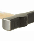 Heavy Duty 1000g Blacksmith Hammer With Swedish Pattern Cross Peen, Forged Alloy Steel Head, Black Powder Coat, Chamfered Edges