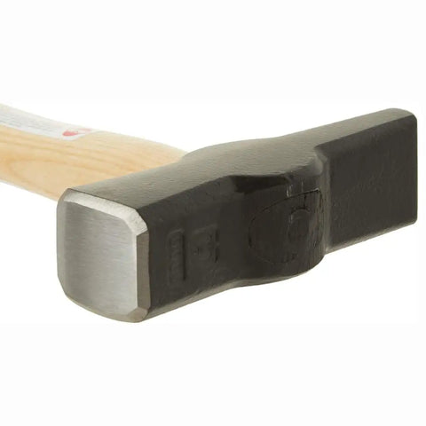 Heavy Duty 1000g Blacksmith Hammer With Swedish Pattern Cross Peen, Forged Alloy Steel Head, Black Powder Coat, Chamfered Edges