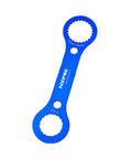Centerlock Bottom Bracket Wrench For SRAM DUB BBR9100 XTR Dura Ace Pro Grade Everyday Carry, blue aluminum tool with 16-tooth slots.