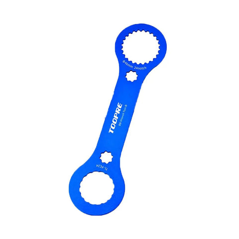 Centerlock Bottom Bracket Wrench For SRAM DUB BBR9100 XTR Dura Ace Pro Grade Everyday Carry, blue aluminum tool with 16-tooth slots.