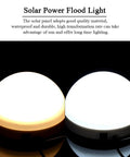 JUDYSSY Led Solar Flood Light,Two-Color Remote Ligent Timing Bright Solar Garden Light with warm and cool white options.