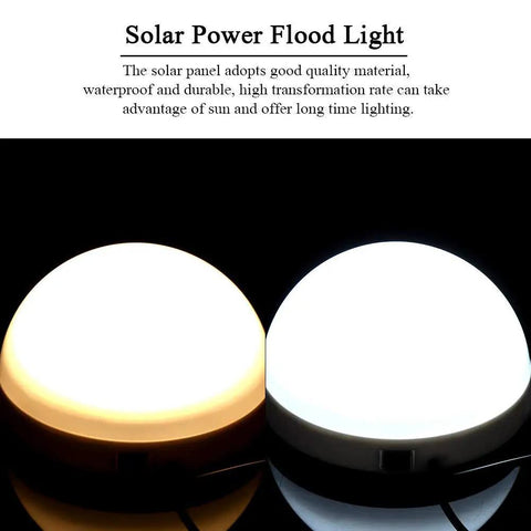 JUDYSSY Led Solar Flood Light,Two-Color Remote Ligent Timing Bright Solar Garden Light with warm and cool white options.