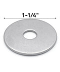 Stainless steel fender washer, 1-1/4 in OD with 1/4 in hole (304 SS)