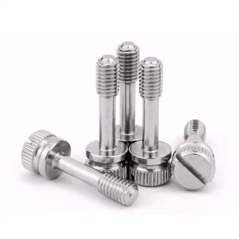 Tough As Nails M8 Captive Panel Screws, Knurled Shoulder Head, Stainless Steel Bolts, 4 Pack, Heavy Duty Metal Fasteners For Quick Swap Outs And Zero Loose Hardware Hassles