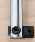 Close-up of K-BODY REVOlution 12 Inch Parallel Clamps with Composite Plastic Handle, showing metal bar and end caps.