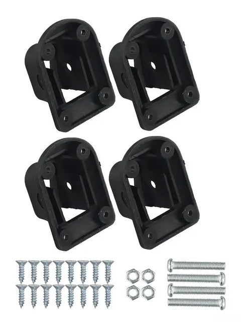Sturdy Folding Table Leg Brackets For 16mm Round Pipe Durable PP Plastic Construction With Screws Quick Mount For Camping Outdoors Dining