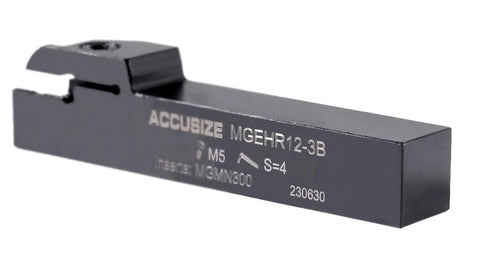 3/4 Inch Cut Off Holder For Lathe No Insert Installed Built Tough With Black Oxide Finish Parting Tool Holder For MGMN-3 Double End Carbide Inserts Ready To Ship