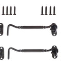 Pack Of 2 6 Inch Heavy Duty Barn Door Hook And Eye Latch Set With Mounting Screws Privacy Hook And Eye Latch Solid Extra Thick Sliding Door Lock For Sheds And Bedrooms Black