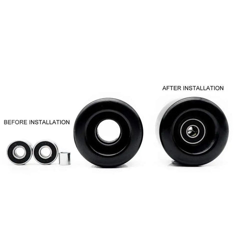 8 Pack Roller Skate Wheels With Bearings Installed For Outdoor And Indoor Use On Quad And Double Row Skates 82A Hardness 58x32Mm