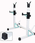 Adjustable Multifunctional Weightlifting Bench And Squat Rack For Home Gym telescopic stand with rubber feet detail
