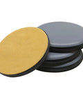 Stack of 12 Pack 2 Inch Teflon Furniture Glide Pads Self Stick Sliders For Carpet Tile Hardwood Floors Ground Protector Round Shape