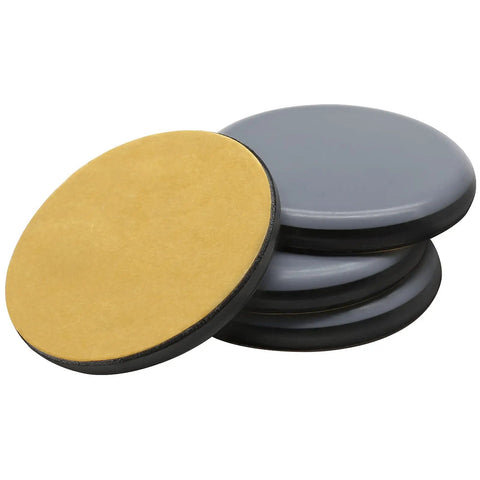 Stack of 12 Pack 2 Inch Teflon Furniture Glide Pads Self Stick Sliders For Carpet Tile Hardwood Floors Ground Protector Round Shape