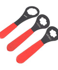 Heavy Duty One Piece O Style Er Collet Wrench Tool For Er16 Er20 Er25 And Er32 Nut Spanner set of three wrenches with red handles