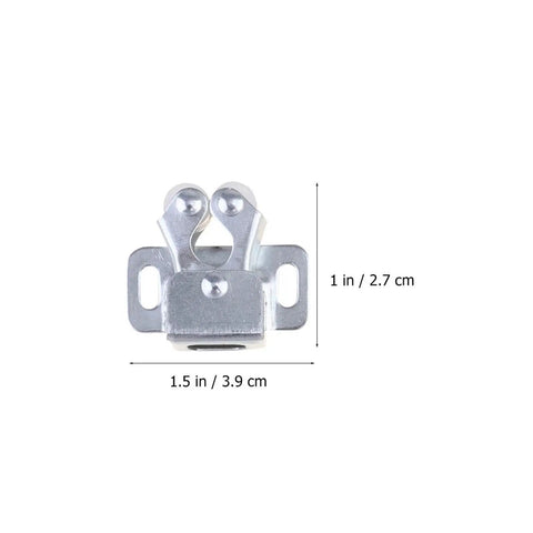 Cute 20 Pack Cabinet Latches With Spring Loaded Ball Catch Hardware For Closet And Cupboard Doors Super Easy Push Lock Installation, small silver latch.