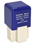 12V Four Pin Purple Starter Relay 28300 10020 156700 0503 Compatible With Toyota Camry Corolla Lexus And Other Models Works Like A Champ For Smooth Starts. blue plastic 12V four-pin starter relay with white base