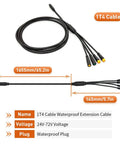 Waterproof Eight Pin 1T4 Electric Bike Cable Controller Kit with Plug and Play Throttle Ebrake Display and Brake Levers