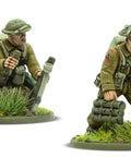 British And Canadian Army Infantry 28mm Plastic Miniatures For Bolt Action War Game 1943 To 1945 with steel helmets and gear.