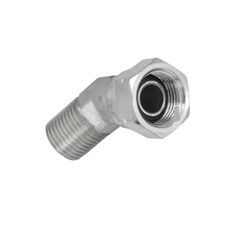 Badass 45 Hydraulic Pipe Fitting Connector Adapter Coupler Male Thread 45 Degree 1/4 inch silver steel elbow fitting