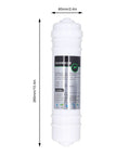 10 Inch Universal Water Purifier Filter Replacement with PP cotton, detailed view of filter dimensions, compatible with most brands.