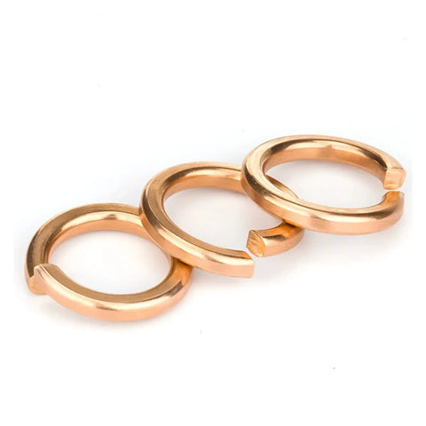 Red Copper Spring Lock Washers 10 Pack For M3 To M20 Elastic Gaskets Prevent Loosening From Vibration Easy Install For M3 Through M12 Fasteners