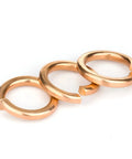 Copper Spring Lock Washers And Elastic Gaskets GB93 M3 Through M20 Split 2 Pack on white background