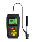 Super Handy Digital Hardness Tester For Metals That Reads Hardness Levels From 170 To 960 HLD and displays readings on a green screen.