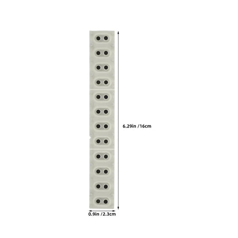2 Pack Conductive Rubber Contact Strips For Keyboard Buttons And Digital Pianos, Silicone Key Contact Pads, Repair Kit shown vertically