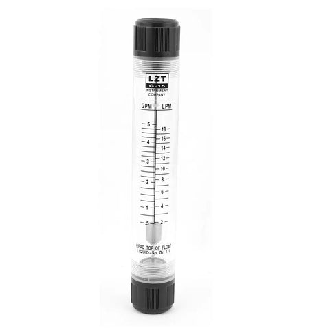 Panel Type Water Flow Meter LZT G15 0.5 To 5 GPM 2 To 18 LPM Easy Install Panel Mount Flowmeter For Water Systems with clear gauge