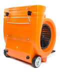 Powerful 3 Speed Air Mover With 1.3HP Motor Delivers 5000 CFM For Quick Carpet Drying, orange floor blower with wheels
