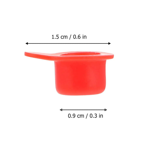 Red PVC Internal Thread Dust Plugs Caps Oil Resistant Rubber Cylinder Hole Plugs For Industrial And Scientific Use 200 Pack side view